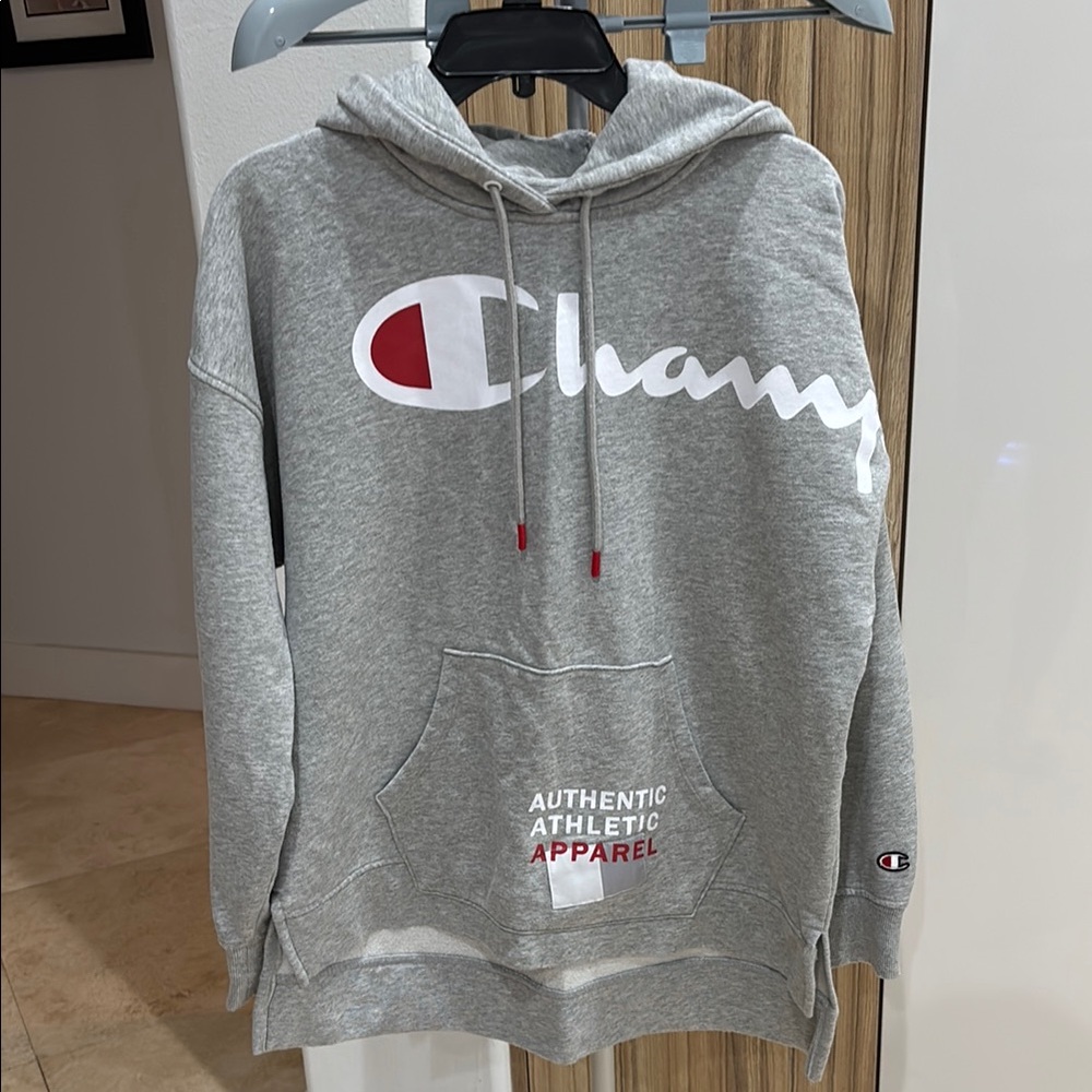 Champion Gray Sweater with Iconic Logo